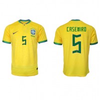 Dres Brazil Casemiro #5 Domaci SP 2022 Kratak Rukav